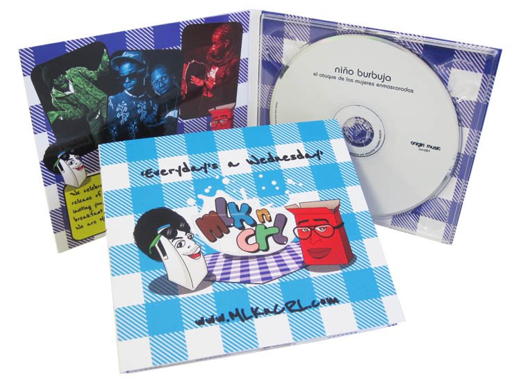 4 panel CD digipack clear tray