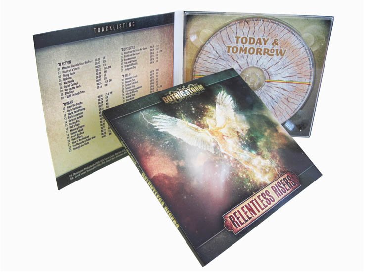 4 panel CD digipack clear tray