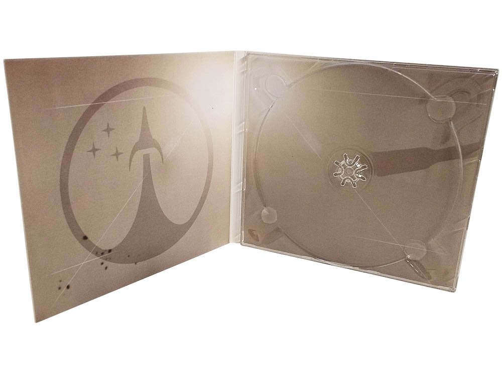 4 panel CD digipack clear tray