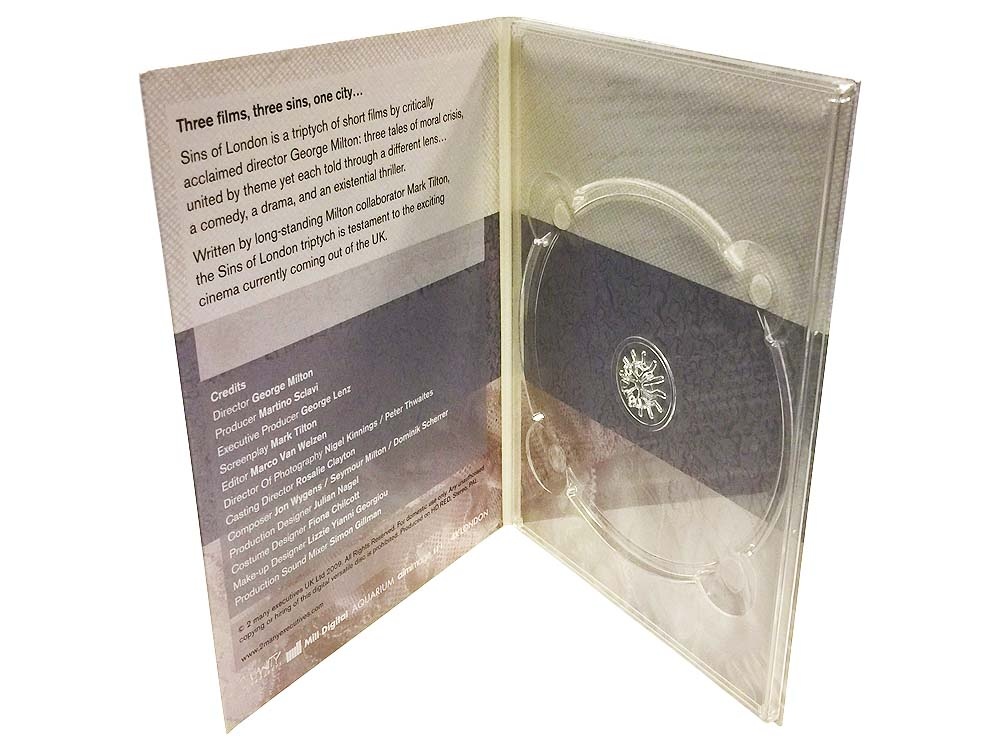 4 panel DVD digipack with clear DVD tray