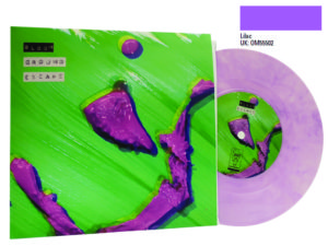 Printed 7 inch sleeve with lilac colour vinyl Bloom