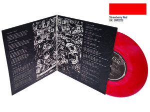 7 inch colour vinyl pressing strawberry red with gatefold sleeve Doom