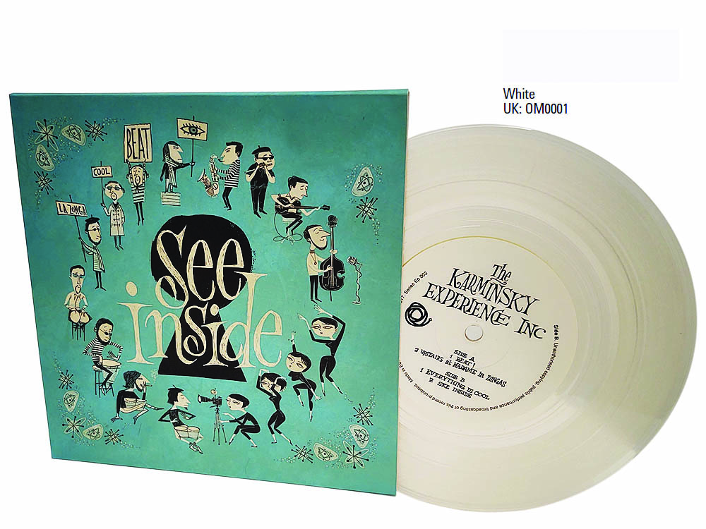 7 inch white vinyl with full colour printed sleeve